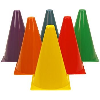 Dozen Assorted Plastic Traffic Cones [Toy]