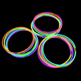 22" Glowsticks Light Stick Necklaces Mixed Colors (100 Necklaces)