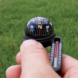 Sun Company TempaComp - Ball Compass and Thermometer Carabiner | Hiking, Backpacking, and Camping Accessory | Clip On To Pack, Parka, or Jacket