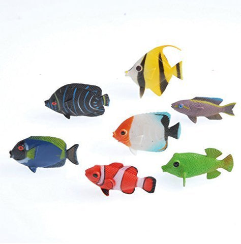 US Toy Assorted Color and Design Tropical Fish Figure Play Set