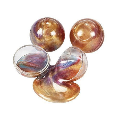 Fun Express -Rainbow Putty Balls, Decorative Highlights, (1-Pack of 12)