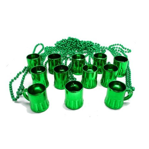 Green Beer Mug Beads : package of 12