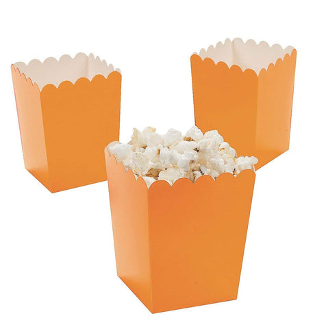 Mini Popcorn Boxes - Orange (24 Pack) - Teacher Resources & Birthday Supplies