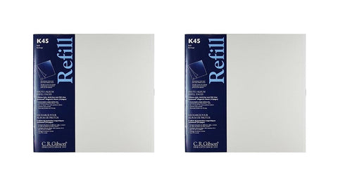 C.R. Gibson K45 Unimount Magnetic Sheet Refills for the P45 and P3X Series Photo Albums, 12x12&quot; Pages - 2 Pack