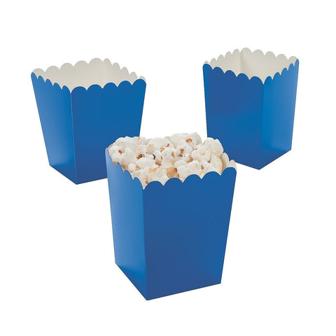 Mini Popcorn Boxes - Blue - Goody Bags & Birthday Supplies