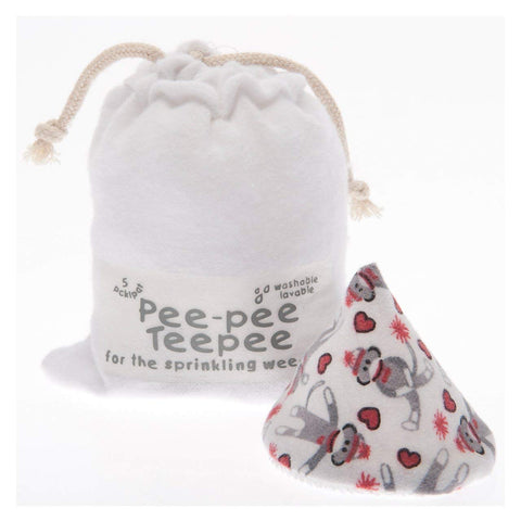 Pee-pee Teepee Sock Monkey White - Laundry Bag