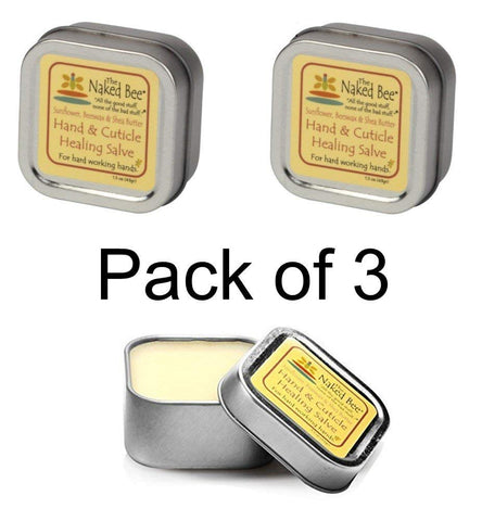 Naked Bee Hand & Cuticle Healing Salve 1.5 Oz Pack of 3