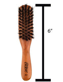 Evolve 100% Boar Bristle Hair Brush, Best Brush for Pocket / Purse / Travel Size, Distribute Natural Oil & Stimulate Scalp, Medium Firmness, Great for Beards