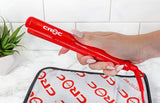 CROC Professional Mini Travel Iron - Features 0.625 inch Ceramic Plates, a Hassle-Free Swivel Cord, and a Heat Proof Carrying Case - Heats Quickly to 430 Degrees - Red