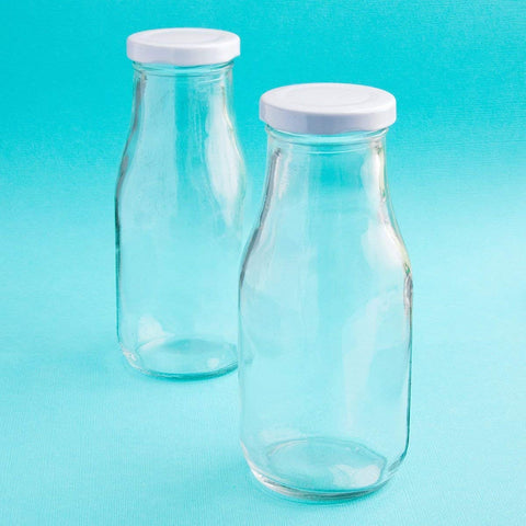 Perfectly Plain Collection Vintage Style Milk Bottles