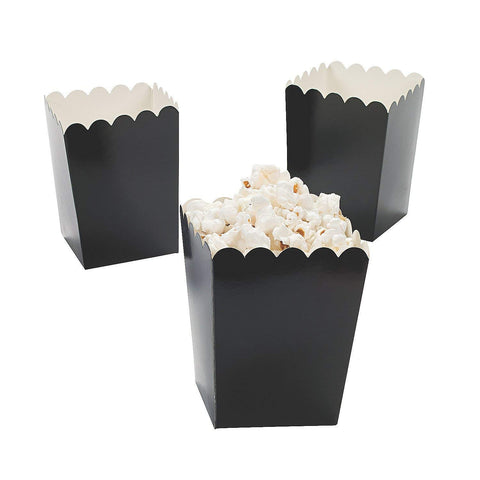 Mini Popcorn Boxes - Black (1-Pack of 24)