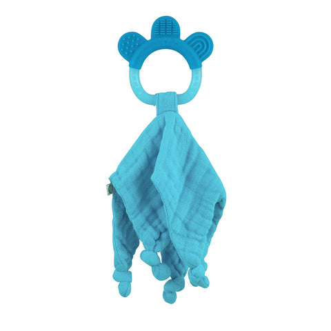 green sprouts by i play. Dream Window Organic Blankie Teether - Aqua