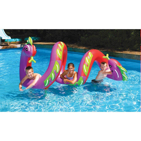 Two-Headed Curly Sea Serpent - Large Pool Inflatable - 70" X 44" X 38"