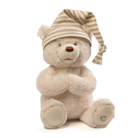 Baby GUND Goodnight Prayer Bear Teddy Animated Stuffed Animal Plush, 15"