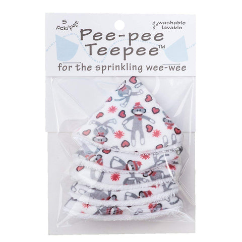 Pee-pee Teepee Sock Monkey White - Cello Bag