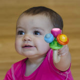 green sprouts Flower Rattle Made From Wood