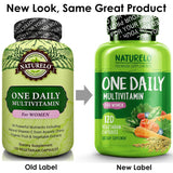 NATURELO One Daily Multivitamin for Women - Best for Hair, Skin Nails - Natural Energy Support - Whole Food Supplement - Non-GMO - No Soy - Gluten Free - 120 Capsules | 4 Month Supply