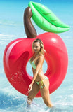 BEST CHERRY INFLATABLE POOL FLOATS, Perfect Floaties for Kids & Adults, Huge Blow Up Party Tubes for River Rafting Summer Fun, Ultimate Floating Lounger, Birthday Water Raft Toy to Ride On, Red 68in