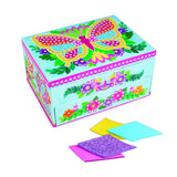 The Orb Factory Sticky Mosaics Butterfly Jewelry Box Arts and Crafts (821 Piece), Blue/Pink/Purple/Yellow, 8.26" x 4.37" x 6.37"