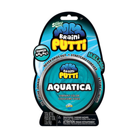 OrbSlimy Braini Putti Aquatica Blue Toy | Kids Bouncy Safe  for Play | 90g