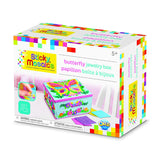 The Orb Factory Sticky Mosaics Butterfly Jewelry Box Arts and Crafts (821 Piece), Blue/Pink/Purple/Yellow, 8.26" x 4.37" x 6.37"