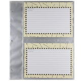 CR Gibson QP-13 Deluxe Binder pocket page refills, 20 pocket sheet (holds 40 recipe cards)