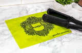 CROC Heat Proof Mat - Protects Work Surfaces from Flat Irons, Curling Irons, and More - Changes Color When Hot - Made from High Quality Silicone - Green