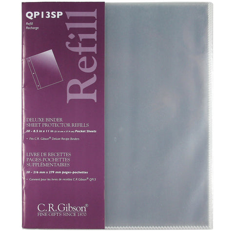 C.r. Gibson Pk 20 Sheet Protector Refills