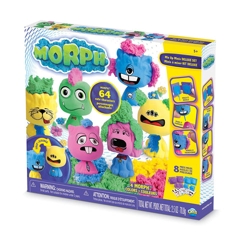 The Orb Factory Morph Mix up Mini's Deluxe Compound Playset (20 Piece), Pink/Green/Blue/Purple, 11.75" x 2" x 10.5"