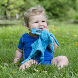 green sprouts by i play. Dream Window Organic Blankie Teether - Aqua