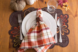 DII 100% Polyester, Thanksgiving, Fall Holiday Embroidered Placemats, 13x19 Set of 4 - Gobble Gobble